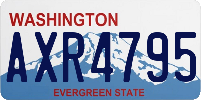 WA license plate AXR4795