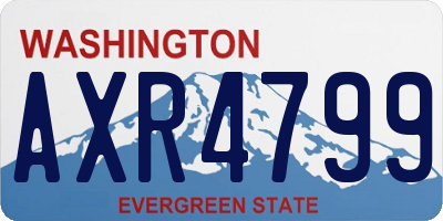WA license plate AXR4799