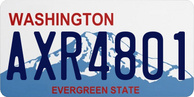 WA license plate AXR4801