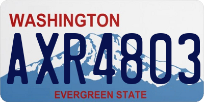 WA license plate AXR4803