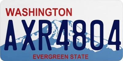 WA license plate AXR4804