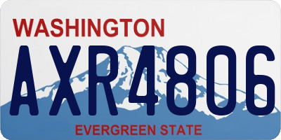 WA license plate AXR4806