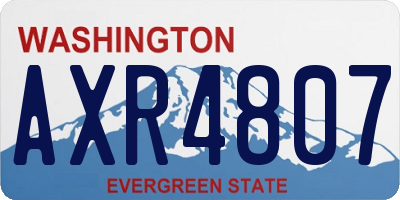 WA license plate AXR4807