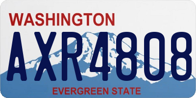 WA license plate AXR4808