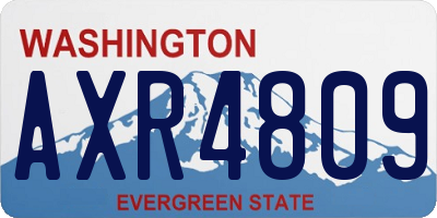 WA license plate AXR4809