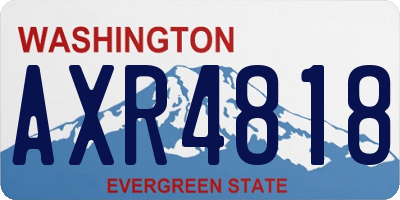 WA license plate AXR4818