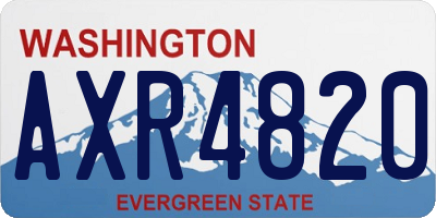 WA license plate AXR4820