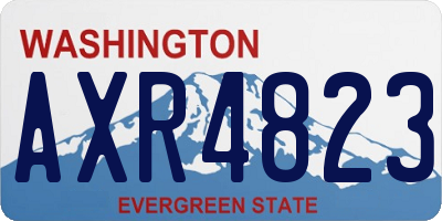 WA license plate AXR4823