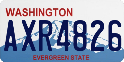 WA license plate AXR4826