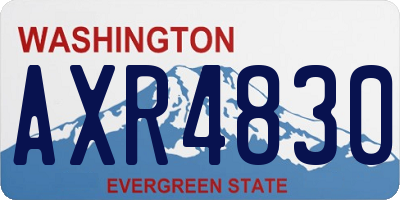 WA license plate AXR4830