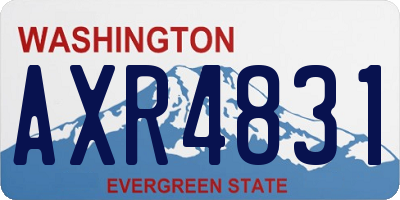 WA license plate AXR4831