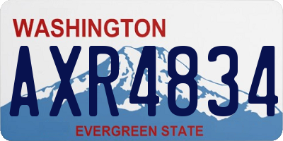 WA license plate AXR4834