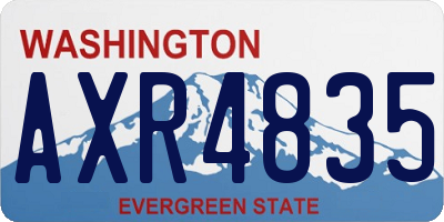 WA license plate AXR4835