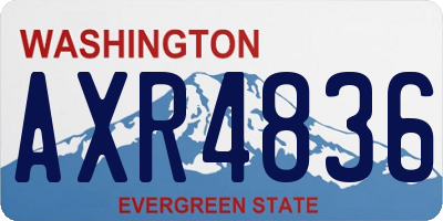 WA license plate AXR4836