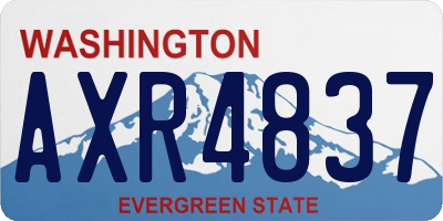WA license plate AXR4837
