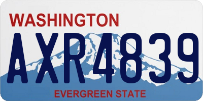 WA license plate AXR4839
