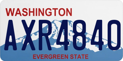 WA license plate AXR4840