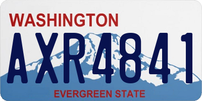 WA license plate AXR4841