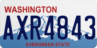 WA license plate AXR4843