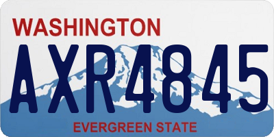WA license plate AXR4845
