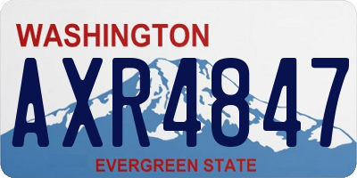 WA license plate AXR4847