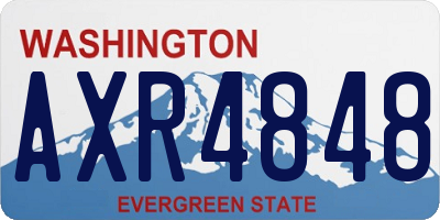 WA license plate AXR4848