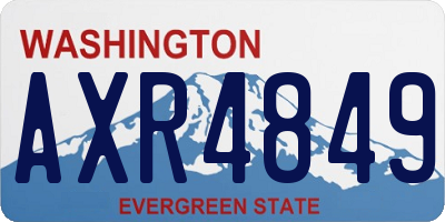 WA license plate AXR4849