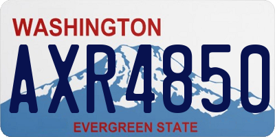 WA license plate AXR4850
