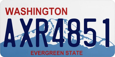 WA license plate AXR4851