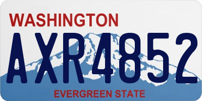 WA license plate AXR4852