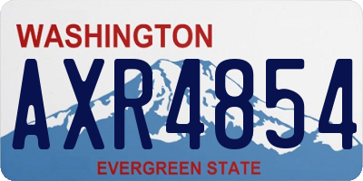 WA license plate AXR4854