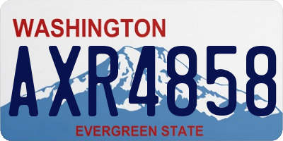 WA license plate AXR4858