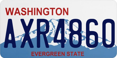 WA license plate AXR4860