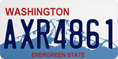 WA license plate AXR4861