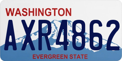WA license plate AXR4862