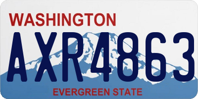 WA license plate AXR4863