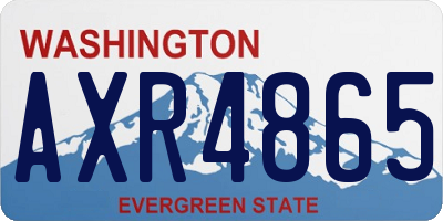 WA license plate AXR4865