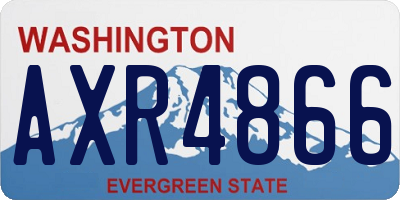 WA license plate AXR4866