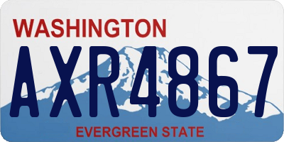 WA license plate AXR4867