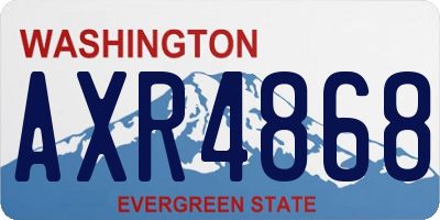 WA license plate AXR4868