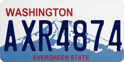 WA license plate AXR4874