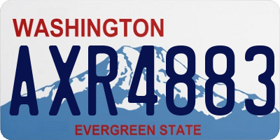 WA license plate AXR4883