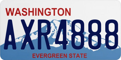 WA license plate AXR4888