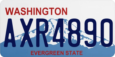 WA license plate AXR4890