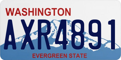 WA license plate AXR4891