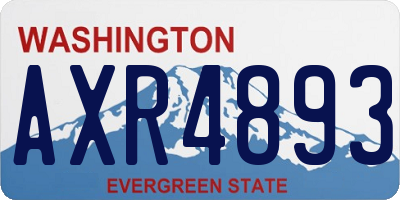 WA license plate AXR4893