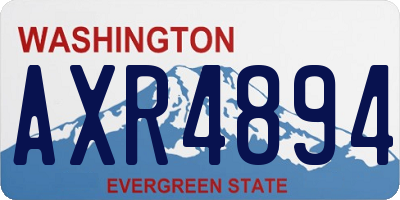 WA license plate AXR4894