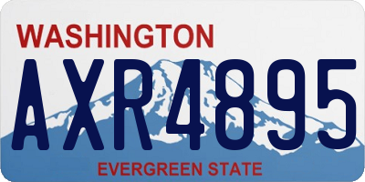 WA license plate AXR4895