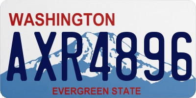 WA license plate AXR4896