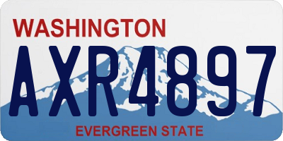 WA license plate AXR4897